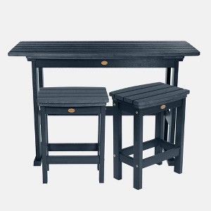 Lehigh 3pc Outdoor Counter Height Set - Federal Blue - highwood - 1 of 4