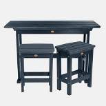 Lehigh 3pc Outdoor Counter Height Set - Federal Blue - highwood