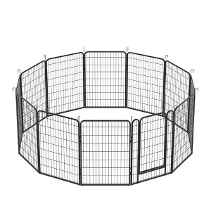 SEVOBAL Pet Doors, Gates and Pens 12-Panel Heavy Duty Metal Playpen for Extra-Large Outdoor Dog Exercise Fence, Black, 107.25"*107.25"*39.37" - 1 of 4