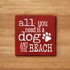 Slickblue Dog and Beach Wood Sign, Knotty Pine Material, Wall or Shelf Decor, Rustic Style, 7x7 Inches, Multiple Colors - 3 of 3