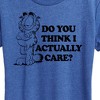 Women's - Garfield - Do You Think I Actually Care Short Sleeve Graphic T-Shirt - 2 of 4