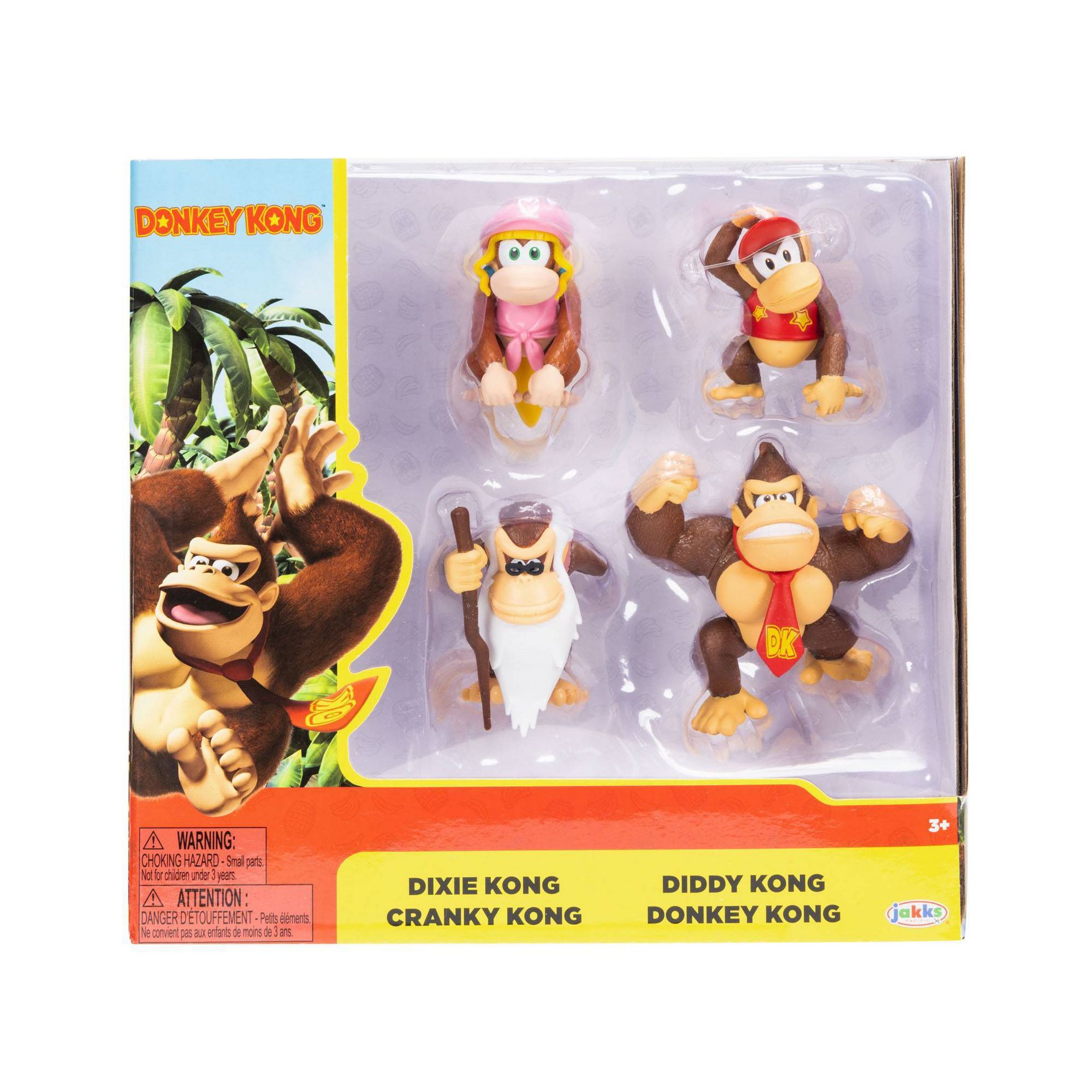 Nintendo Donkey Kong 2.5'' Action Figure - 4pk