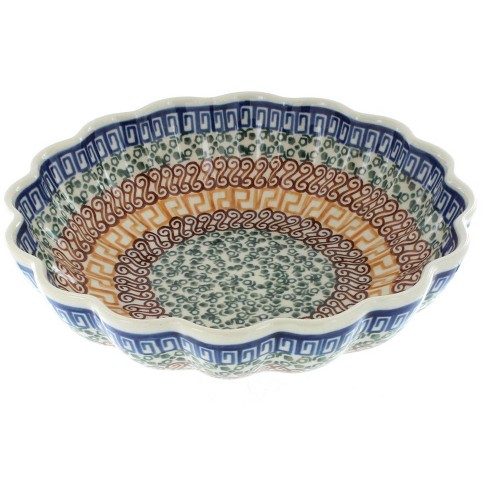 Blue Rose Polish Pottery 249 Ceramika Artystyczna Medium Scallop Dish - image 1 of 2