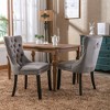 QingMoon Velvet Dining Chairs Set of 2, High-Back Tufted Kitchen Chairs, Modern Accent Chair with Nailhead Trim and Solid Wood Legs for Dining Room - 2 of 4