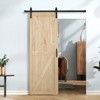 Erommy 28"/30"/32"/36"/42"X 84” Paneled Solid Wood Unfinished Sliding Barn Door With Installation Hardware Kit - 2 of 4