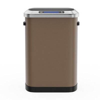 Dolonm 50L Smart Sensor Trash Can - Automatic Motion-Activated Lid, Stainless Steel, Hands-Free, Silent Closing