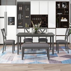 YOOCOZZ  6-Piece Dining Set with Rectangular Table - 1 of 4
