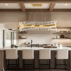 CityFurn Modern LED Rectangle K9 Crystal Chandeliers for Dining Room - 3 of 4