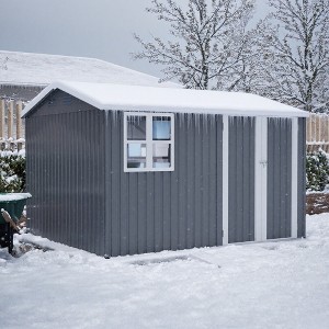 Mlmh & Kngwa 76.4"H Weather-Resistant Metal Tool Shed - 1 of 4