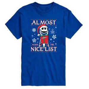 Men's - Disney - Jack Nice List Short Sleeve Graphic T-Shirt - 1 of 4