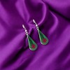 Slickblue 2.5" Translucent Dried Flower Earrings - Handmade Jewelry, Pink & Green Color, Sterling Hooks - 2 of 3