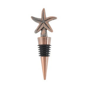 Unique Bargains Starfish Wine Stopper Aluminum Alloy TPR Bronze Black 4.09"x1.50"x0.83" 1 Pc - 1 of 3
