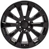 OE Wheels CV95 22 Inch Rim Fits Suburban 1500 High Country Style 6x139.7 22x9 Gloss Black - Hollander 5922 (1) - 2 of 4