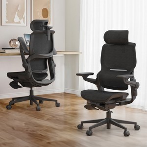 135° Tilting Mesh Office Chair with Ergonomic Backrest & 6D Flip-up Armrest Computer Chair - 1 of 4