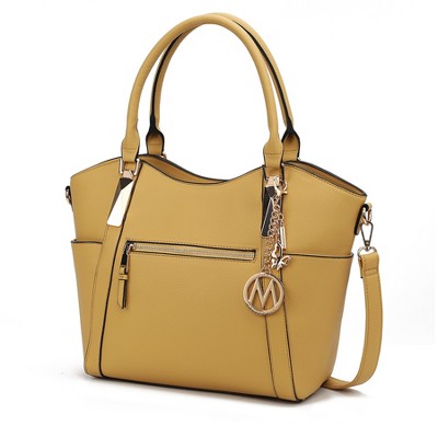 MKF Collection Janise Solid Vegan Leather Tote Bag Purse by Mia K