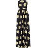 Women Strapless Maxi Boho Vintage Summer Beach Floral Print Hawaiian Party Long Dress - 4 of 4