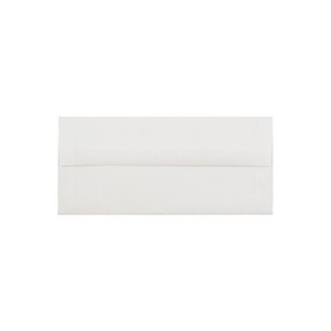 JAM Paper Strathmore #10 Business Envelope 4 1/8" x 9 1/2" Bright White Laid 25/Pack (191166) - 1 of 2