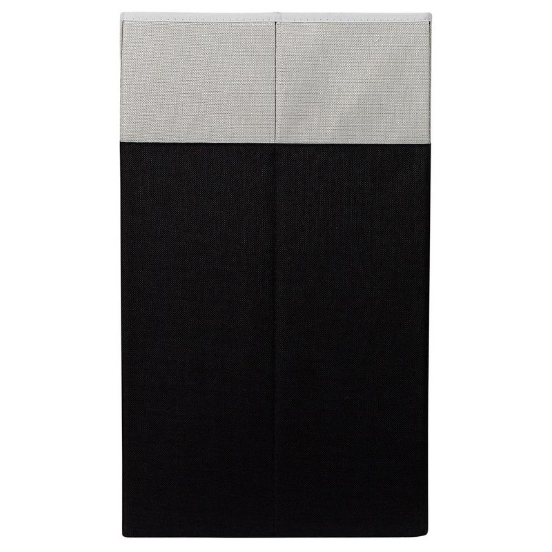 BirdRock Home Folding Cloth Laundry Hamper with Handles - Black, 5 of 8