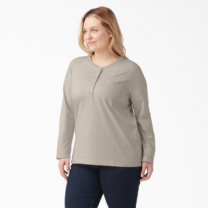 Dickies Women's Plus Heavyweight Henley - 1 of 4