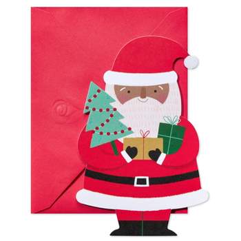 10ct Santa with Tree Blank Christmas Cards