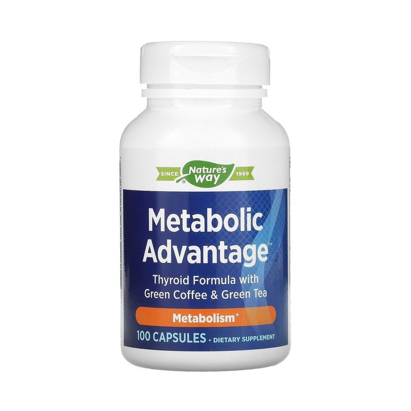 Nature's Way Metabolic Advantage Thyroid Formula with Green Coffee & Green Tea 100 Caps, 1 of 2