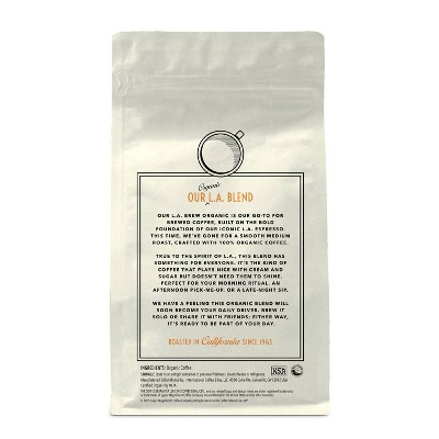 The Coffee Bean & Tea Leaf L.A. Brew Organic Medium Roast Whole Bean Coffee - 10oz