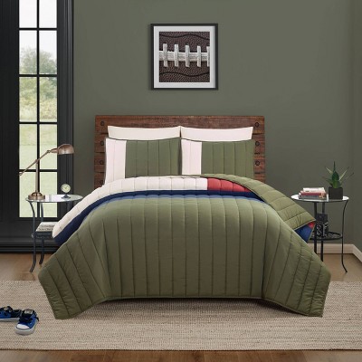 Teen Block Comforter Set Blue and Yellow - Makers Collective