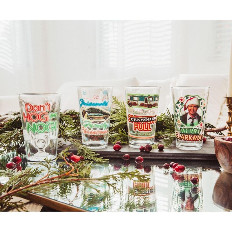 Silver Buffalo National Lampoon's Christmas Vacation Quotes 16-Ounce Pint Glasses | Set of 4, 3 of 7