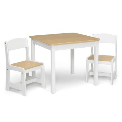 Delta Children Mysize Kids' Wood Table And Chair Set (2 Chairs Included ...