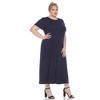 Plus Size Short Sleeves Maxi Dress - White Mark - 3 of 4