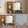 Makeup Vanity Desk with Mirror,RGB Lights,Charging Station,Storage Drawers - 4 of 4