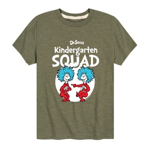 Boys' - Dr. Seuss - Thing 1 Thing 2 Kindergarten Squad Short Sleeve Graphic T-Shirt - 1 of 4