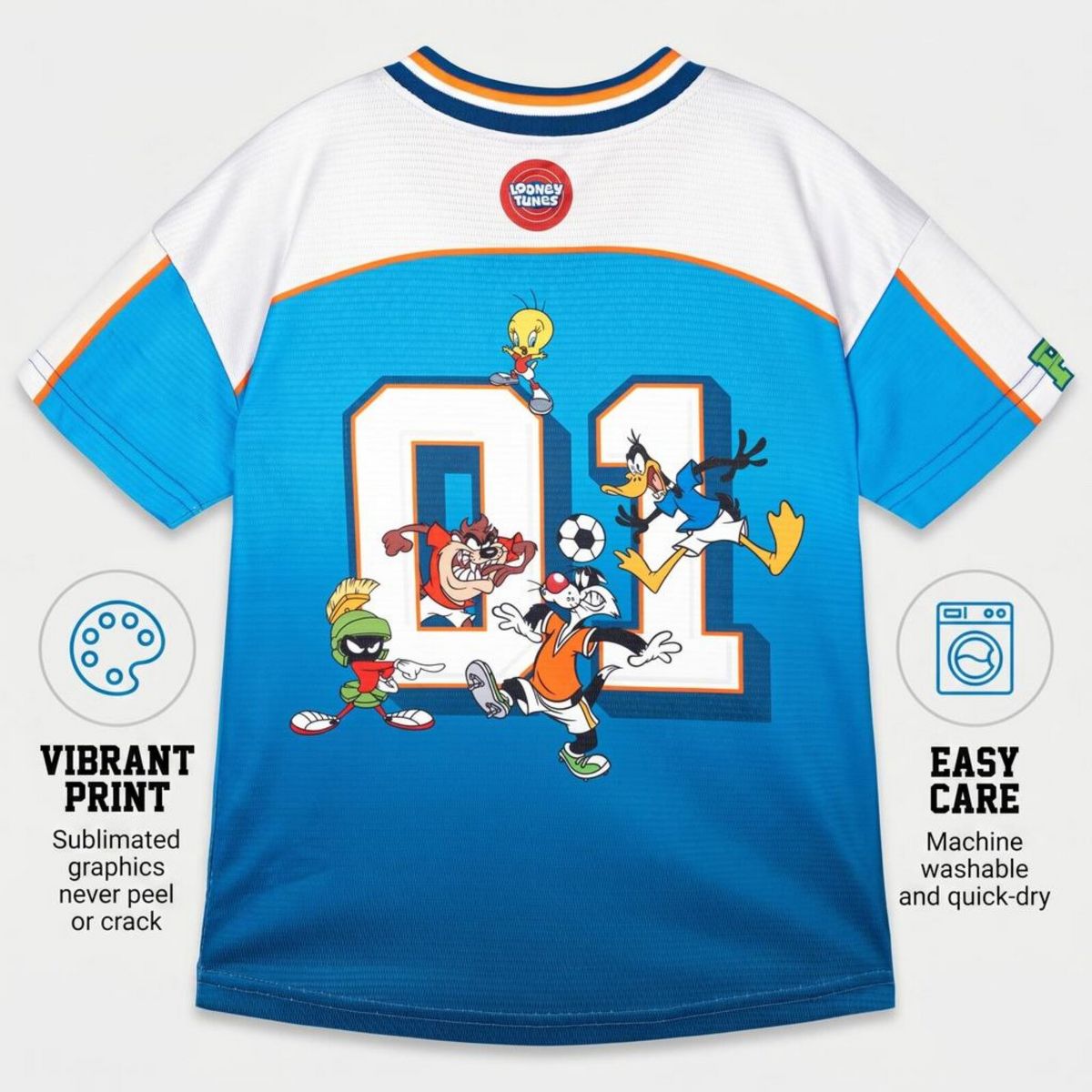 Warner Bros Looney Tunes Mesh Soccer Jersey Athletic T-Shirt Little Kid to Big Kid - thumbnail 5