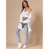 INSPIRE CHIC Women's Button Down Long Sleeve Turndown Collar Wrinkle-Free Casual Blouse - 3 of 4