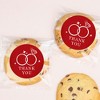 Big Dot of Happiness Cherry Red Wedding Thank You Stickers and Clear Cookie Bags, Cellophane Treat Bags 4.25x7 IN for Candy or Baked Goods - 25 Count - 3 of 4