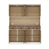 FUFU&GAGA Brown Kitchen Buffet Hutch Freestanding Storage Pantry Cabinet - image 2 of 4