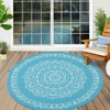 Waterproof Outdoor Rug UV-Resistant Plastic Straw Rug for Patio - 2 of 4