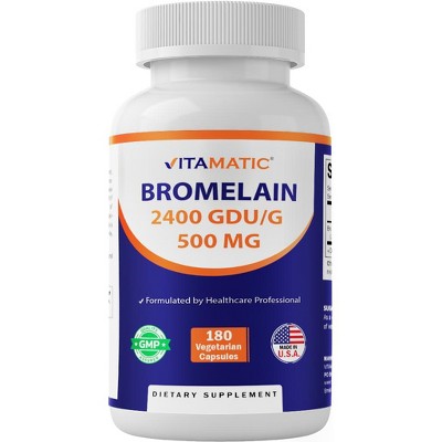 Bromelain 500mg (2400 GDU/gram) - 180 Capsules