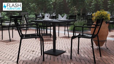 Nash Red Steel Indoor-Outdoor Stackable Dining Chairs, Set of 2