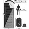Sportneer Sleeping Bags for Adults, Warm & Cold Weather Sleeping Bag for Adults Kids Boys Girls - 2 of 4