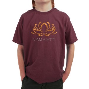 LA Pop Art Boy's Word Art T-shirt - Namaste - 1 of 4