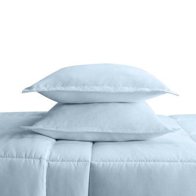Twin Light Blue Microfiber Bed in a Bag Set