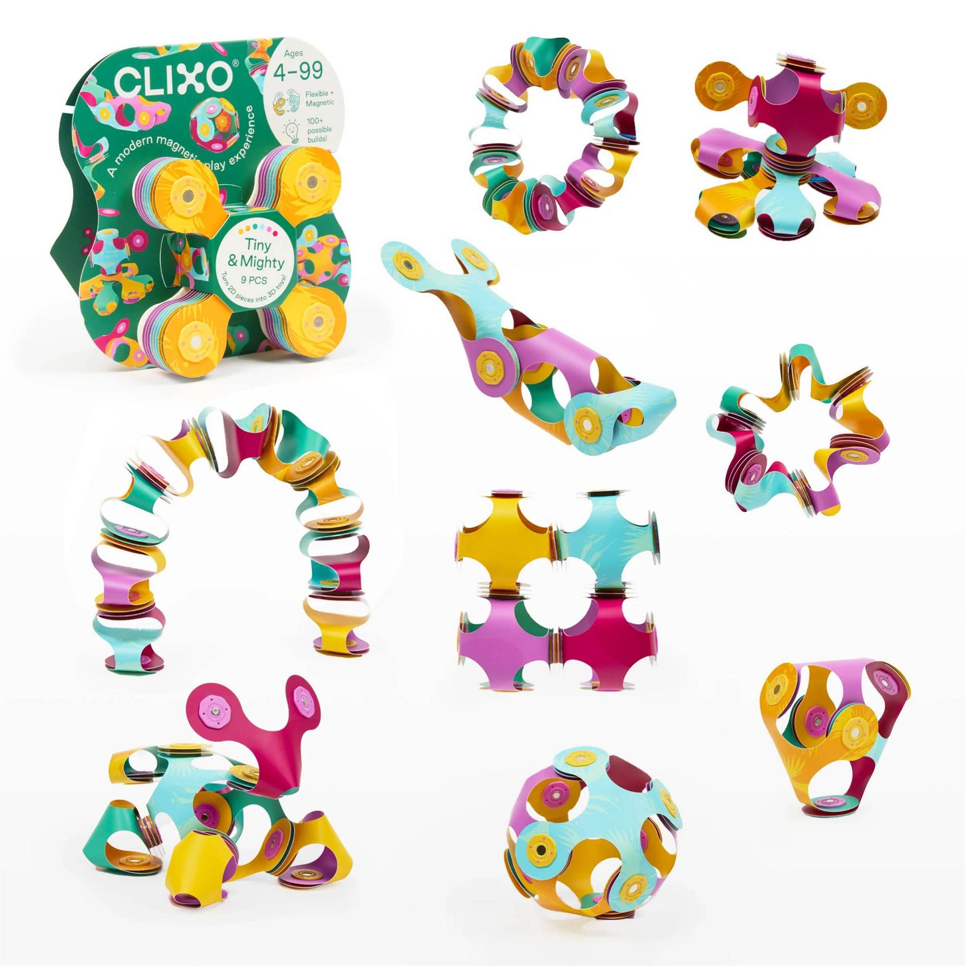 Clixo Tiny & Mighty Magnetic Building Set - Birds