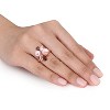 EVERLY JEWELRY | Rose Plated Sterling Silver 2 CT TGW Smokey Quartz Rose Quartz Garnet And Pink Freshwater Cultured Pearl Fashion Ring - 3 of 4