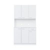 YOOCOZZ 70.87" Tall Wardrobe& Kitchen Cabinet with 6 Doors, 1 Open Shelves and 1 Drawer - 4 of 4