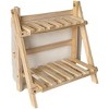Attop 2 Tiers Plant Stand Bamboo Indoor Tabletop Bamboo Succulent for Window Sill Plant Shelf Rack Flower Pot Holder - 3 of 4