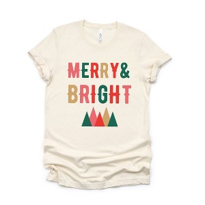 Simply Sage Market Women's Merry and Bright Mountains Short Sleeve Graphic Tee - 1 of 4