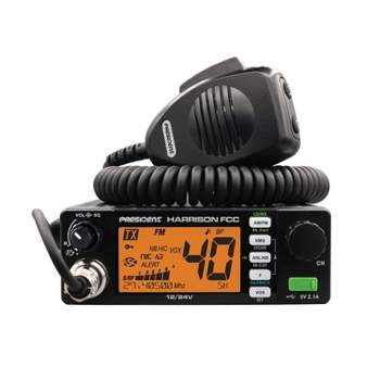 President Adams FCC CB Radio. Large LCD with 7 Colors, Programmable EMG  Channel Shortcuts, Roger Beep and Key Beep, Electret or Dynamic Mic, ASC  and