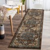 Faux Wool Vintage Floral Printed Area Rug Machine Washable Stain Resistant Non Shedding Floor Rug for Living Room Bedroom - 3 of 4