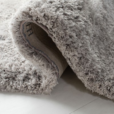 Silver Tufted Handmade Reversible Shag Area Rug 8' x 10'